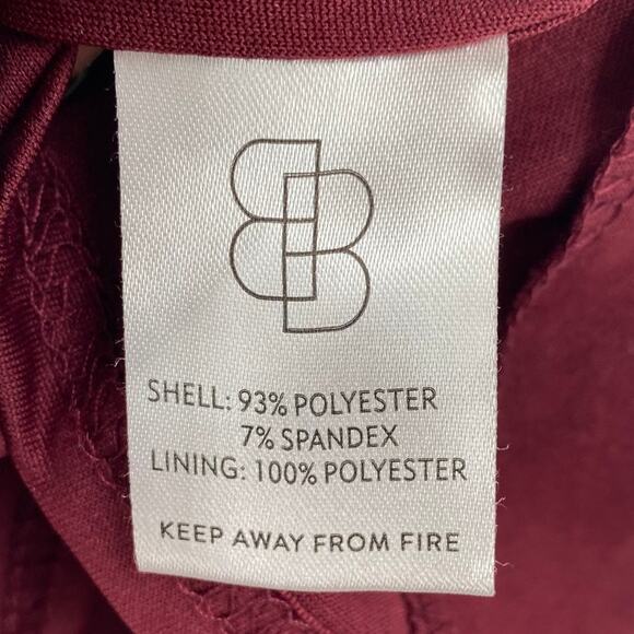 Baltic Born Kourtney Velvet Midi Dress One Shoulder Tulip Hem Merlot Red XL - Picture 9 of 9